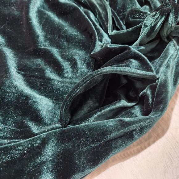 Draper James Dress For Women Size Medium Velvet Green Lined Pockets B7 - Picture 11 of 14